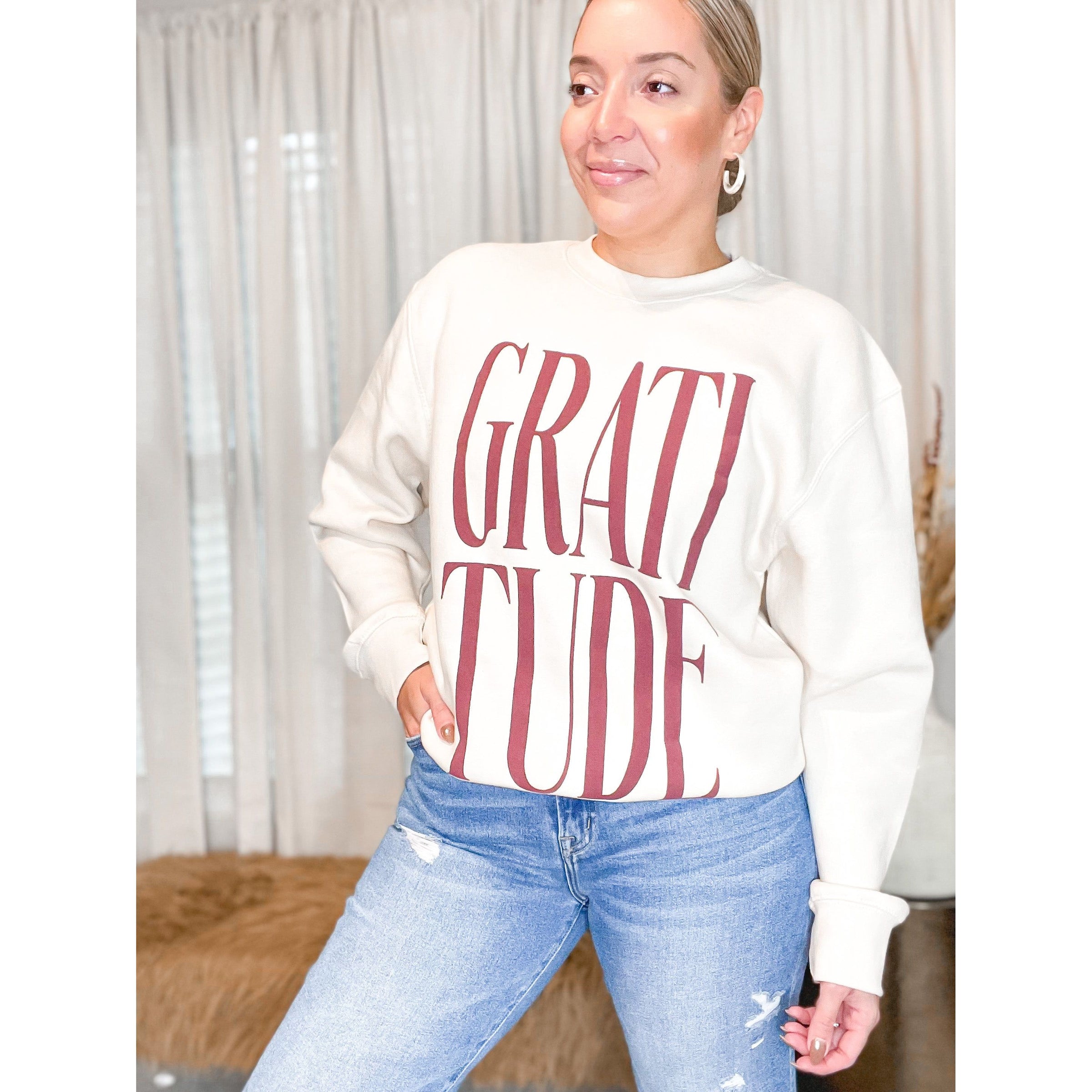 Gratitude Puff Crewneck - The Hive by Chris Jesselle