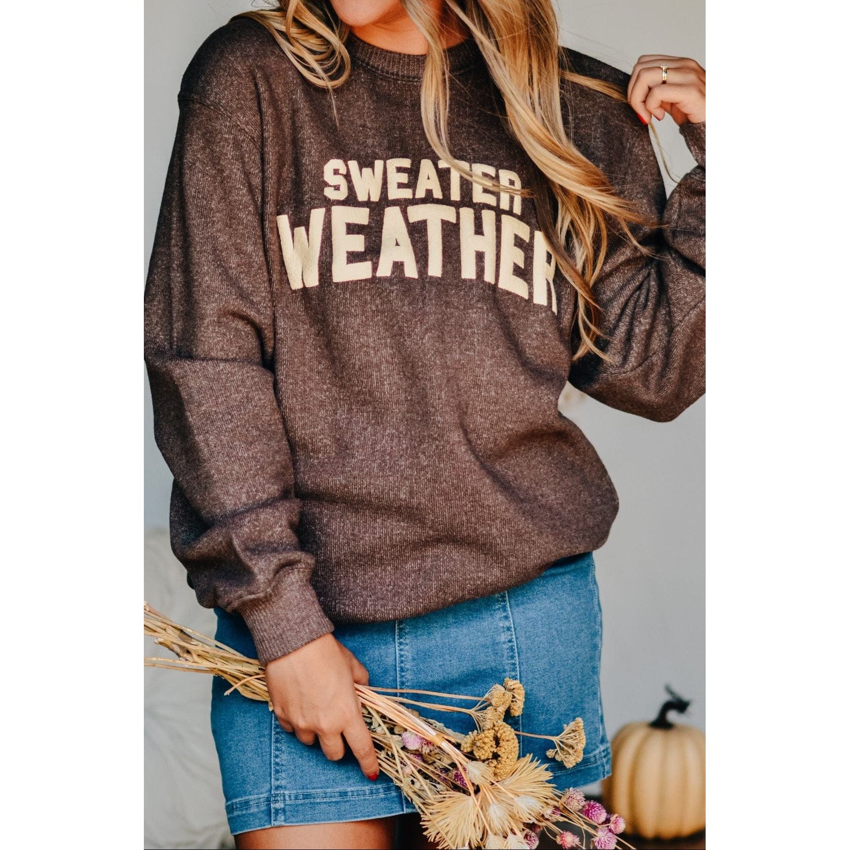 Sweater Weather Knit Sweatshirt