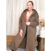Claire Fleece Hooded Coat (Brown)