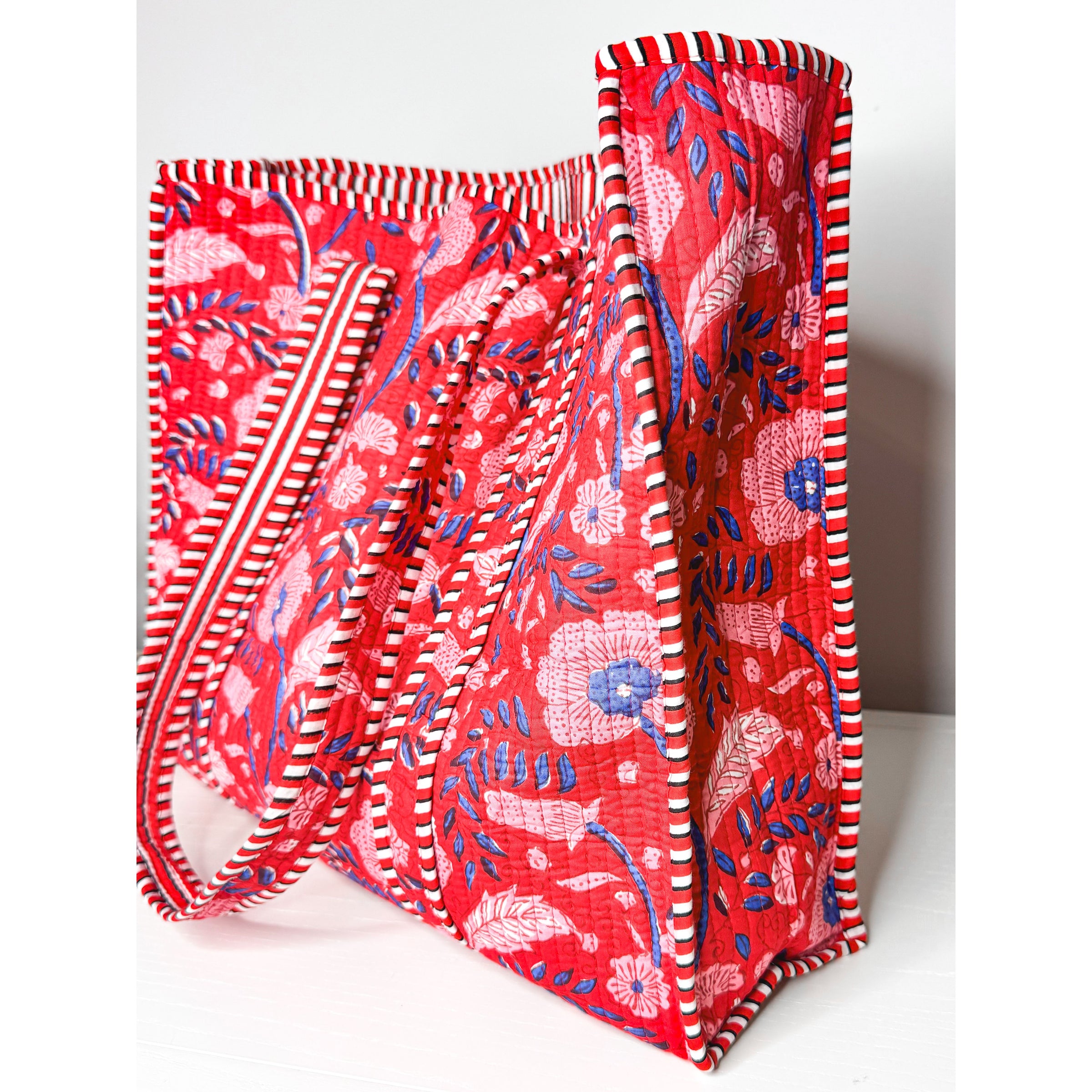 Kelsey Tote (Red, White & Blue)