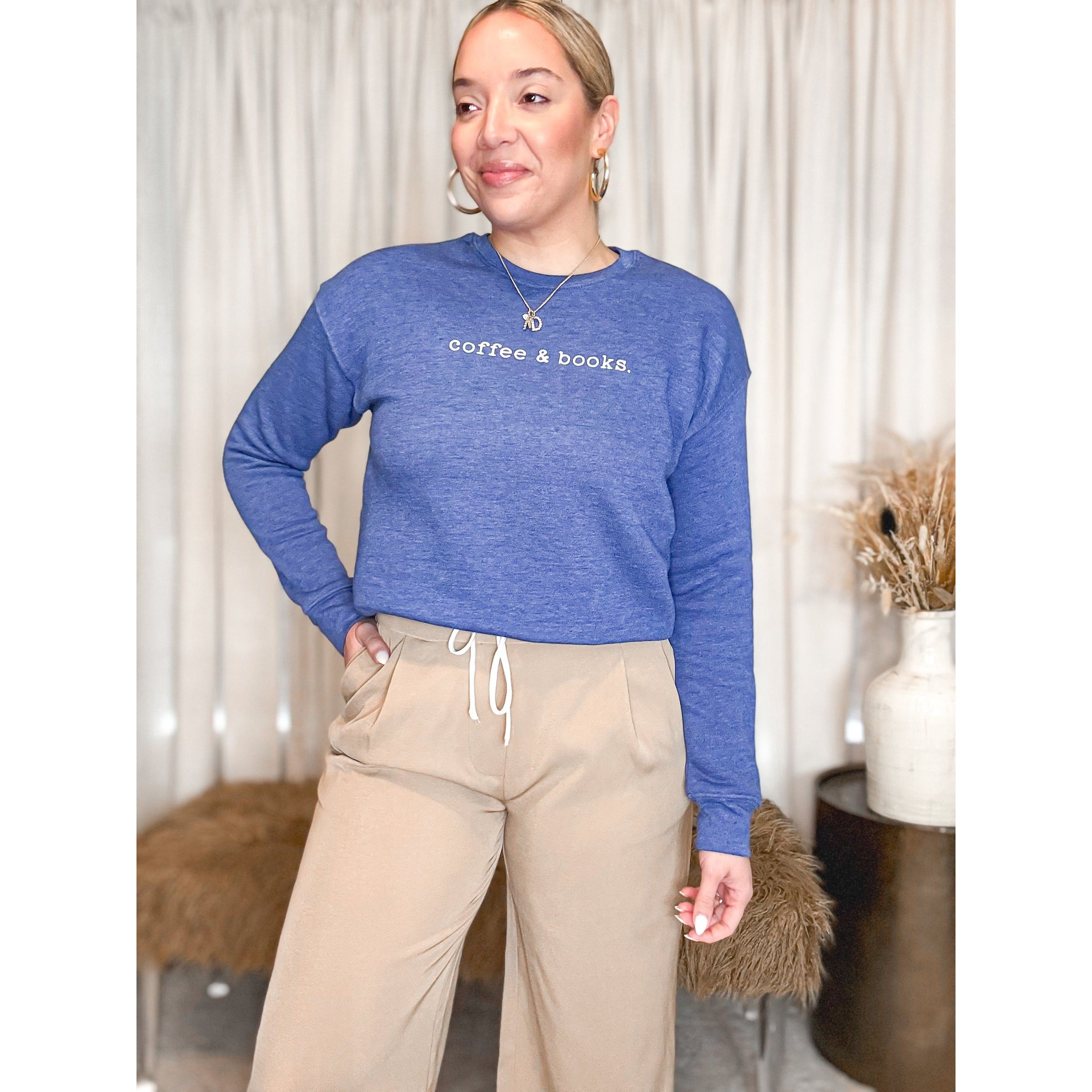 Coffee & Books Crewneck - The Hive by Chris Jesselle