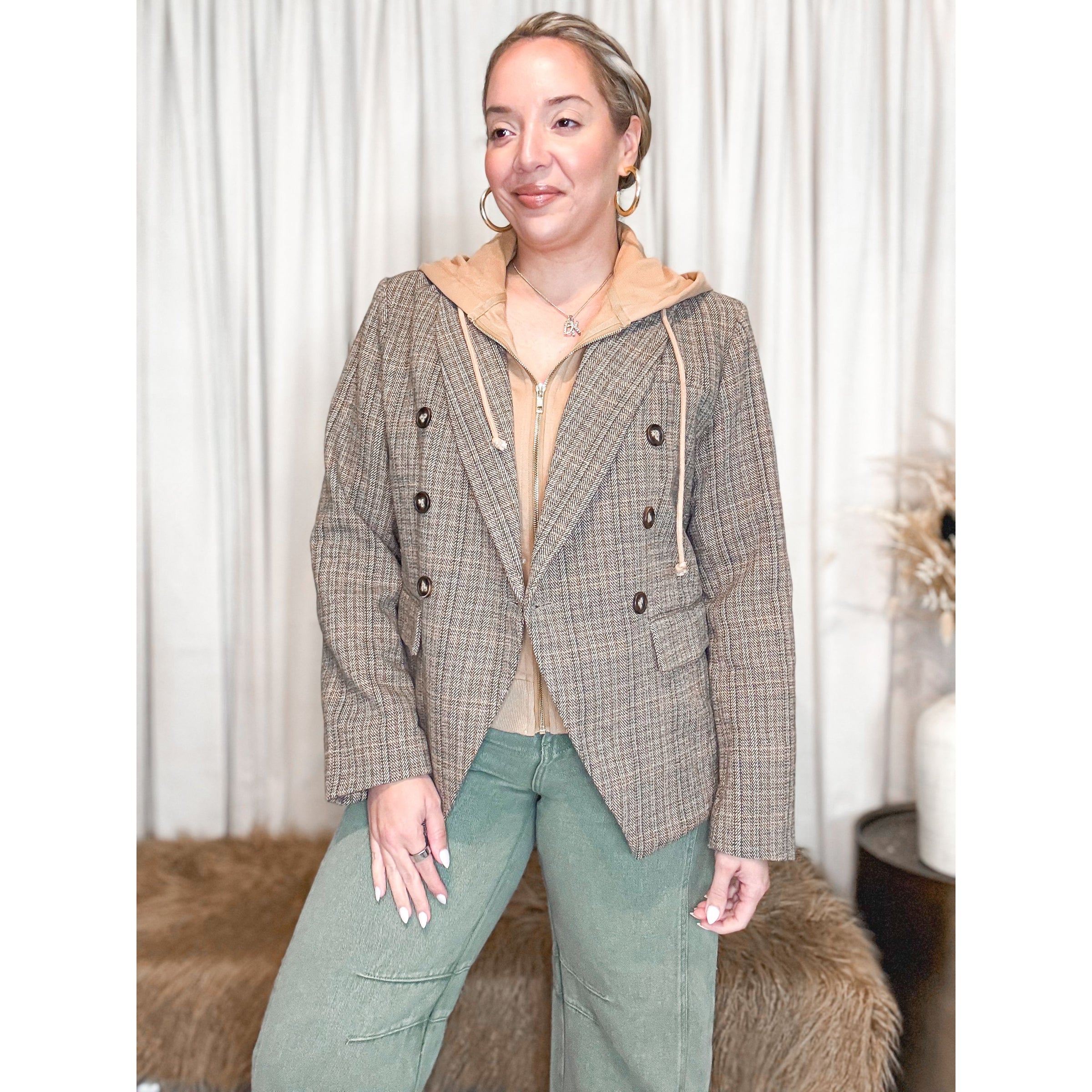 Konnie Hooded Blazer - The Hive by Chris Jesselle