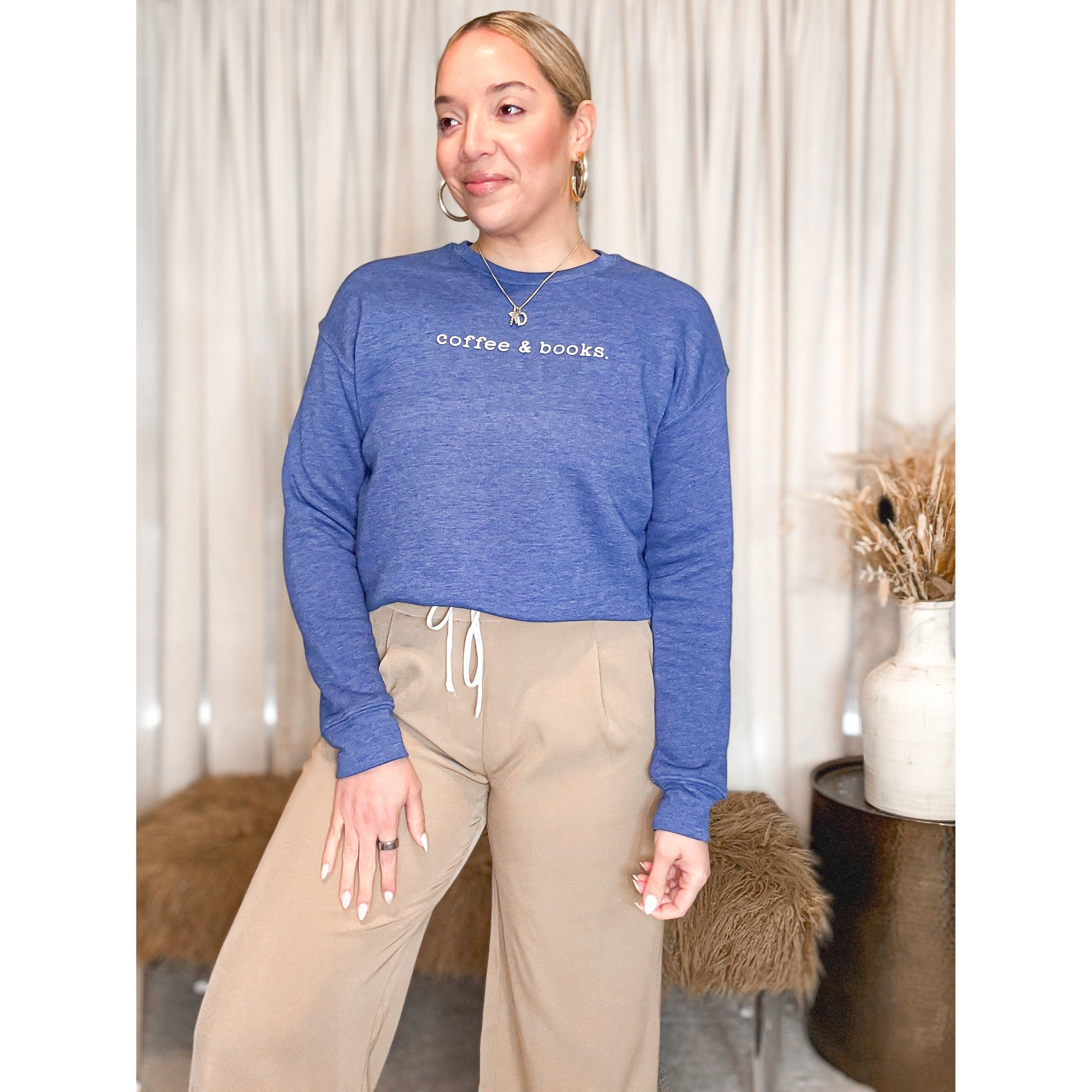 Coffee & Books Crewneck - The Hive by Chris Jesselle