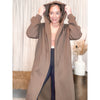 Claire Fleece Hooded Coat (Brown)