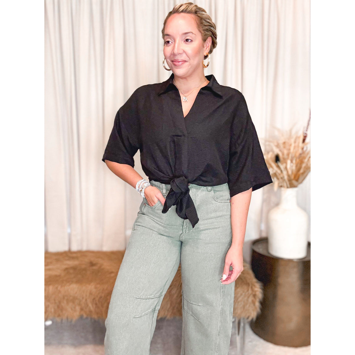 Arlo Top (Black) - The Hive by Chris Jesselle
