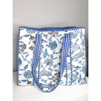 Kelsey Tote (Blue & White)