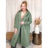 Claire Fleece Hooded Coat (Green)
