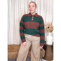 Anita Collared Top (Olive) - The Hive by Chris Jesselle