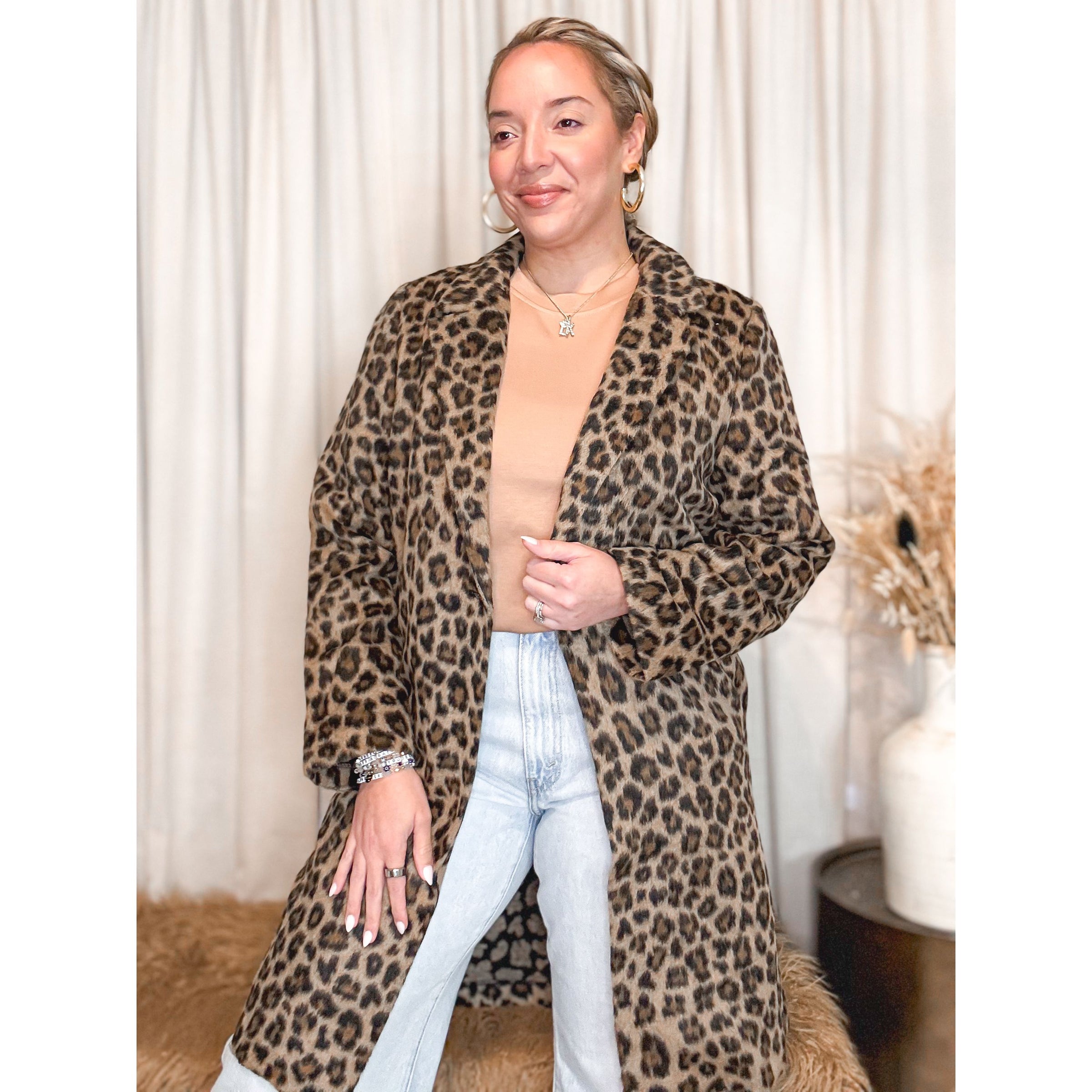 Zarin Leopard Coat - The Hive by Chris Jesselle
