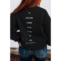 You Are Beautiful Black Bleached Sweatshirt