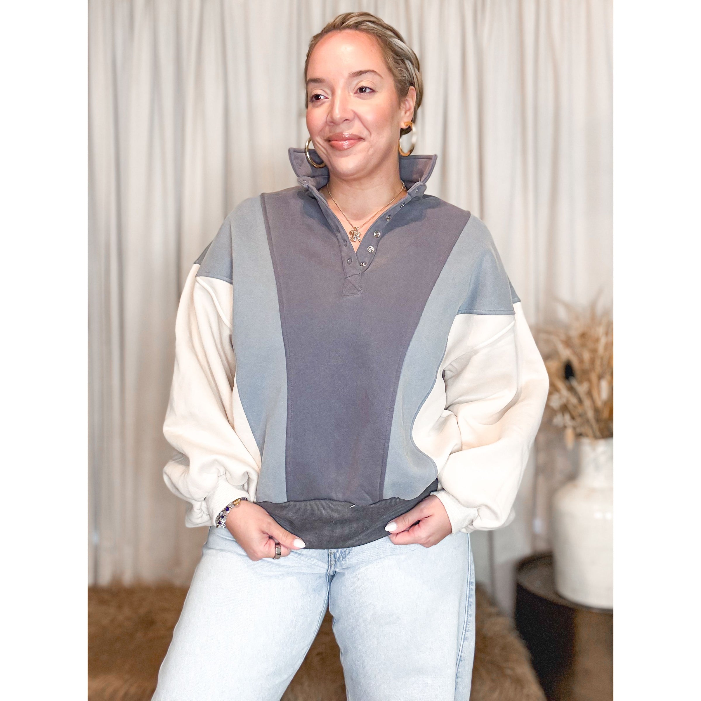 Alix Collared Pullover