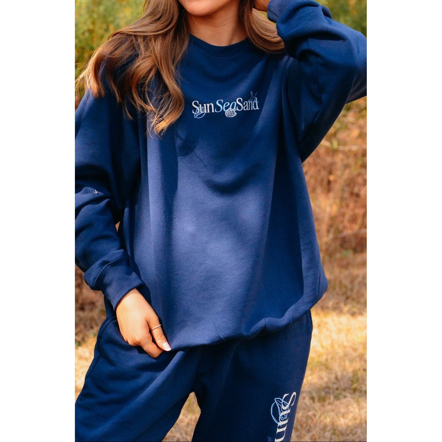 Sun Sea Sand Navy Sweatshirt - The Hive by Chris Jesselle