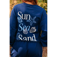 Sun Sea Sand Navy Sweatshirt - The Hive by Chris Jesselle