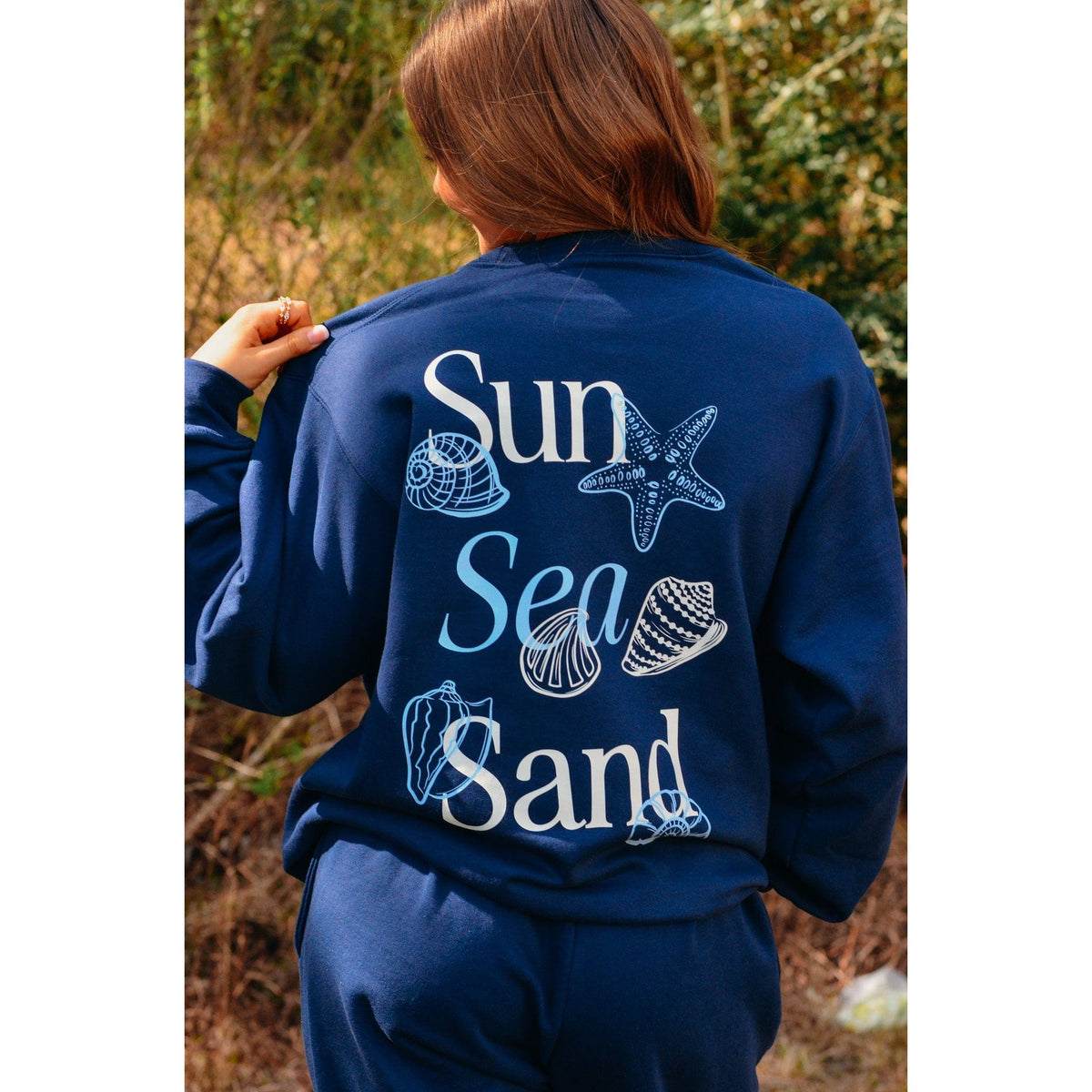 Sun Sea Sand Navy Sweatshirt - The Hive by Chris Jesselle