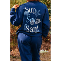 Sun Sea Sand Navy Sweatshirt - The Hive by Chris Jesselle