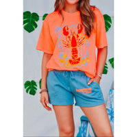 Lobster Life Neon Orange Tee - The Hive by Chris Jesselle