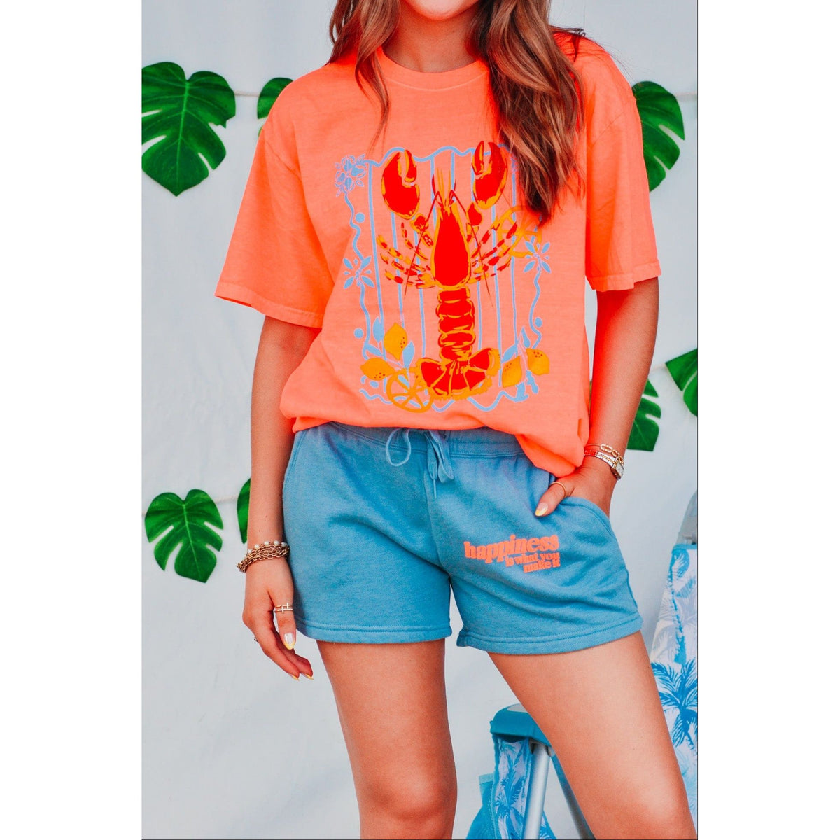 Lobster Life Neon Orange Tee - The Hive by Chris Jesselle