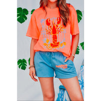 Lobster Life Neon Orange Tee - The Hive by Chris Jesselle