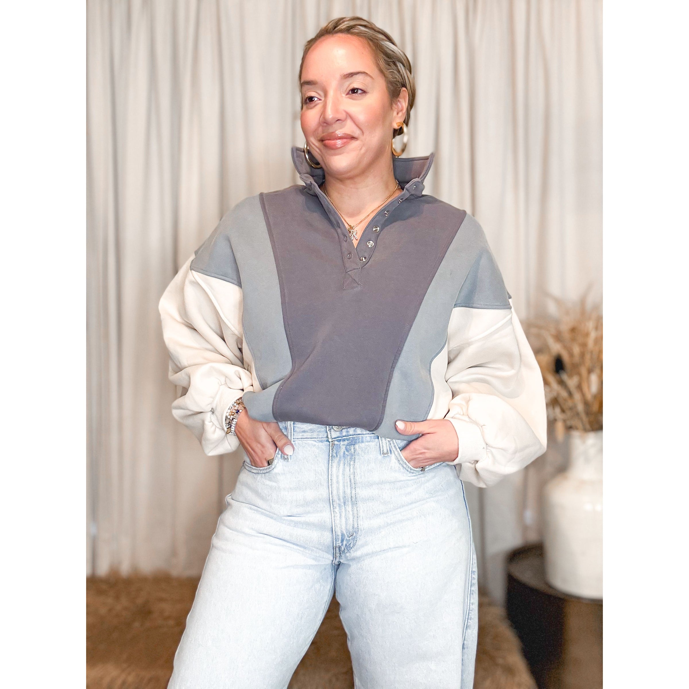 Alix Collared Pullover