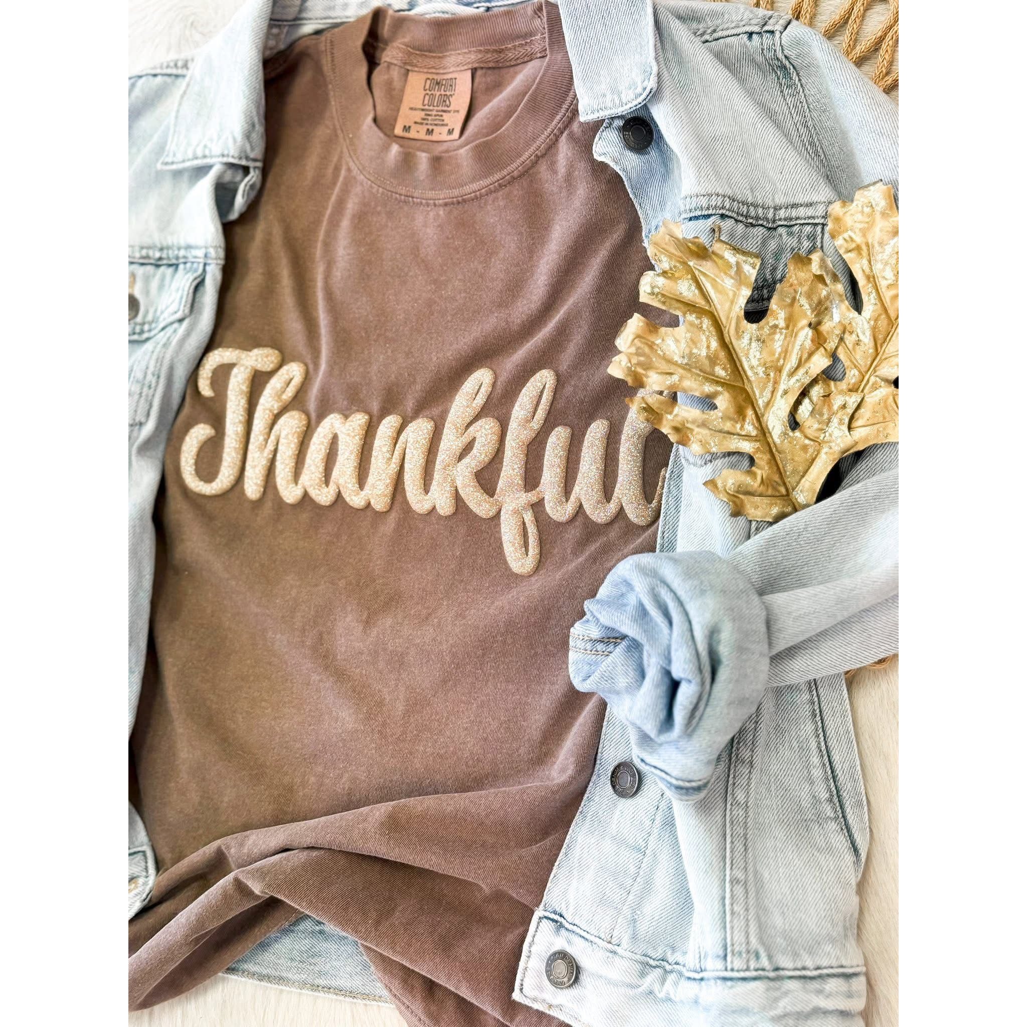 Glitter Puff Thankful