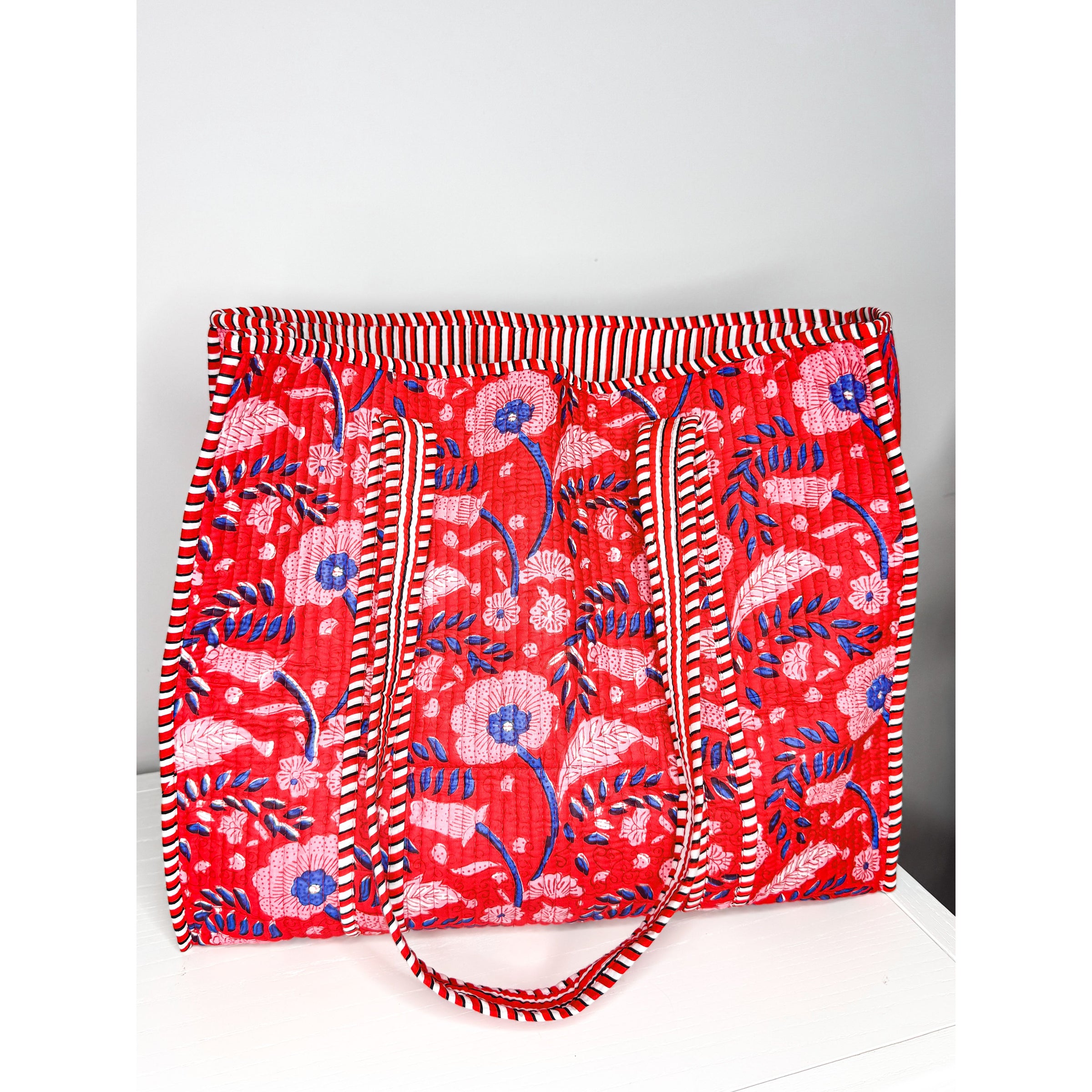 Kelsey Tote (Red, White & Blue)