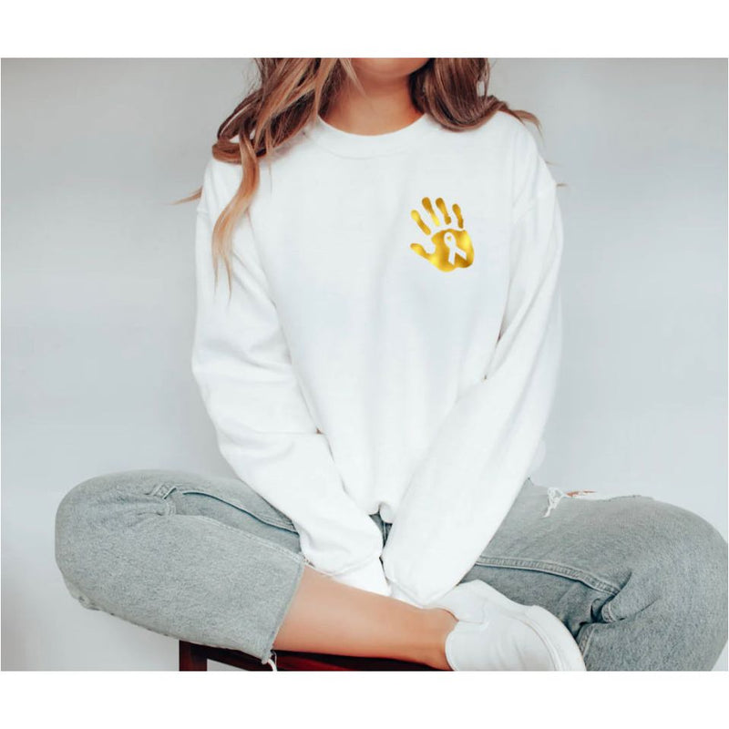 Go Gold Handprint Tee or Sweatshirt (Pre-Order) - The Hive by Chris Jesselle