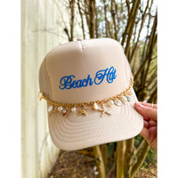 Beach Hat Cursive Cream Trucker - The Hive by Chris Jesselle