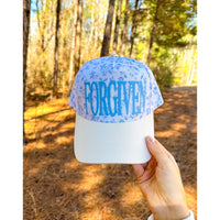 FORGIVEN Floral White/Light Blue Trucker Hat - The Hive by Chris Jesselle