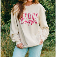 Cocktails & Campfires Waffle Knit Sweater