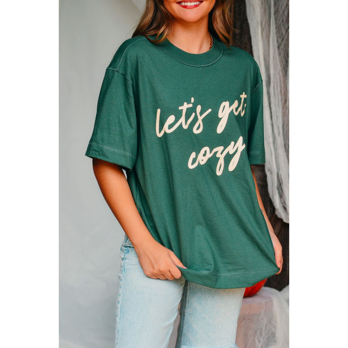 Let's Get Cozy Boxy Tee