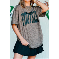 Football Brown Leopard Tee