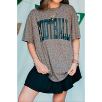 Football Brown Leopard Tee