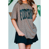 Football Brown Leopard Tee