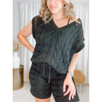 Carina Cable Knit Vest Set - The Hive by Chris Jesselle