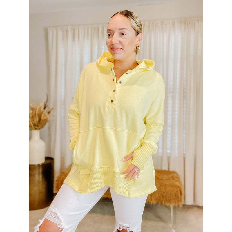 Willow Hooded Pullover (Lemon) - The Hive by Chris Jesselle