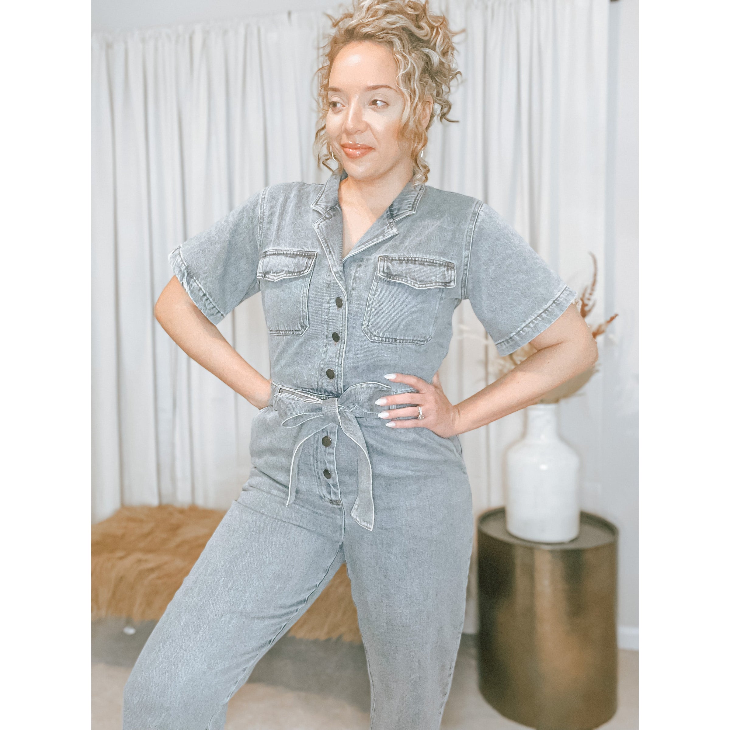 Sarita Denim Jumpsuit - The Hive by Chris Jesselle