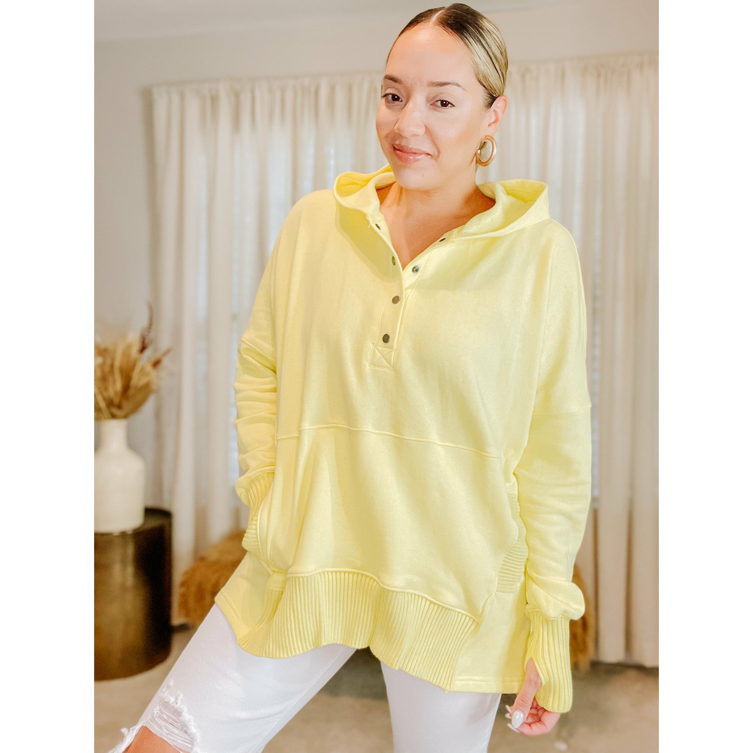 Willow Hooded Pullover (Lemon) - The Hive by Chris Jesselle