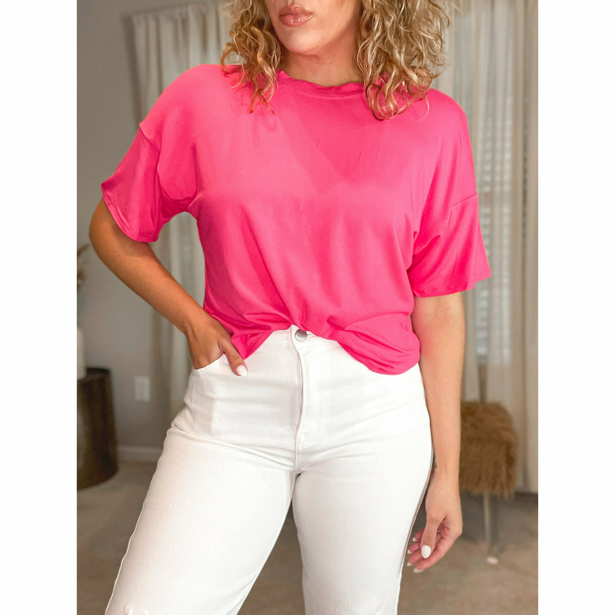 Leo Everyday Tee (Fuschia) - The Hive by Chris Jesselle