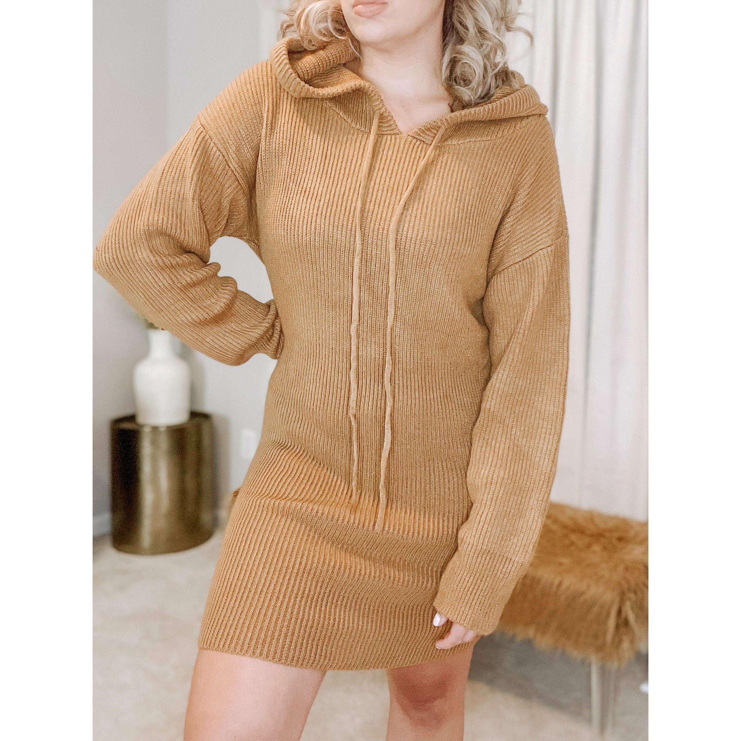 Angie Hooded Sweater Dress - The Hive by Chris Jesselle