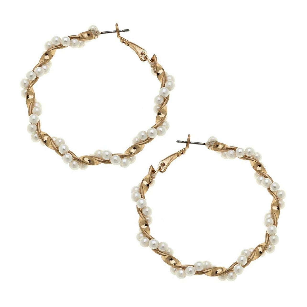 Becca Pearl Hoop Earrings - The Hive by Chris Jesselle