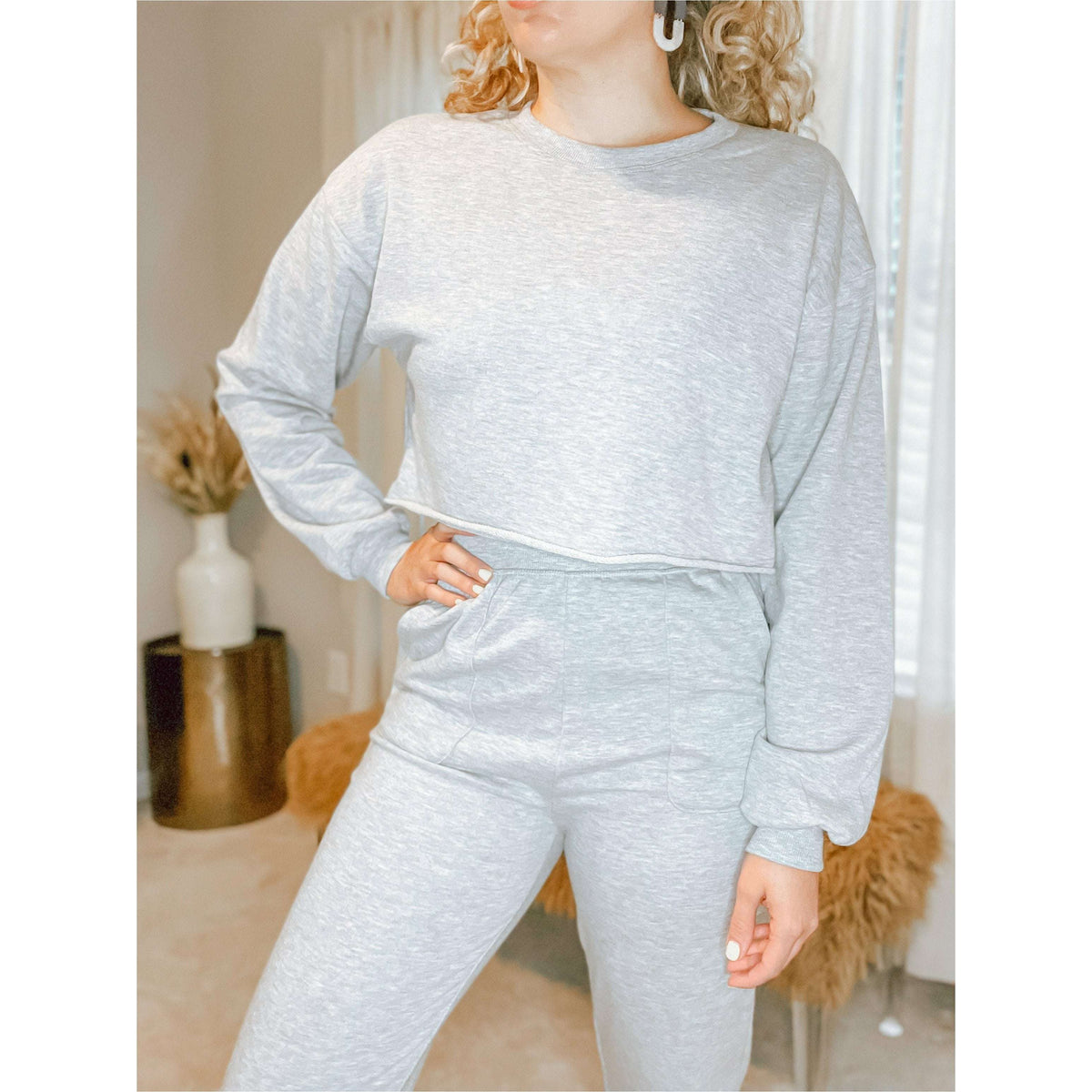 Britney Essential Cropped Top (Heather Gray) - The Hive by Chris Jesselle