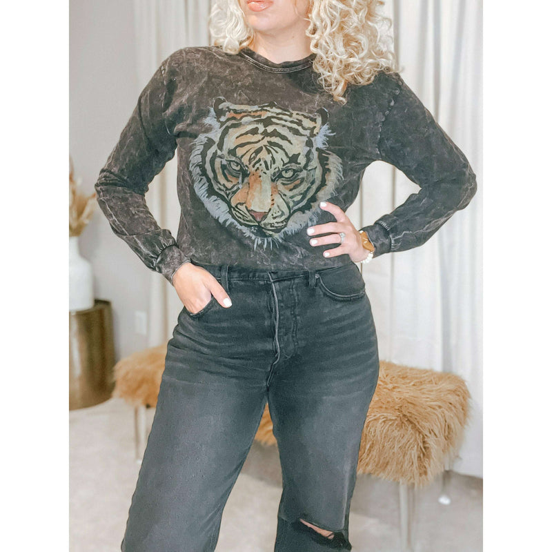 Eye of the Tiger Long Sleeve Vintage Tee - The Hive by Chris Jesselle