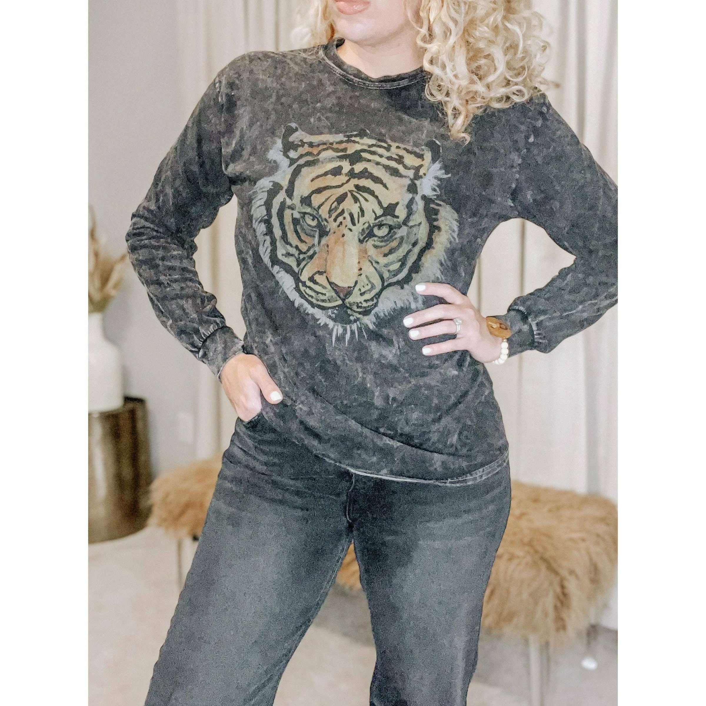 Eye of the Tiger Long Sleeve Vintage Tee - The Hive by Chris Jesselle