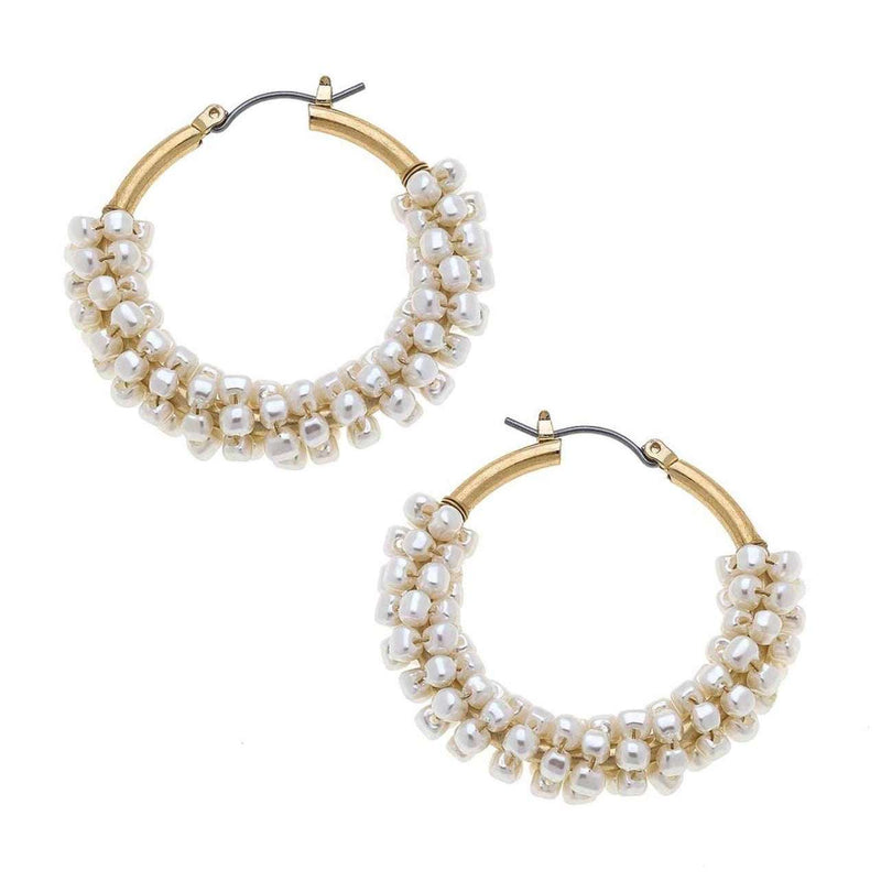 Kyla Bead Hoop Earrings - The Hive by Chris Jesselle