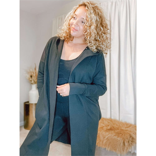 Mona Hooded Cardigan (Black) - The Hive by Chris Jesselle