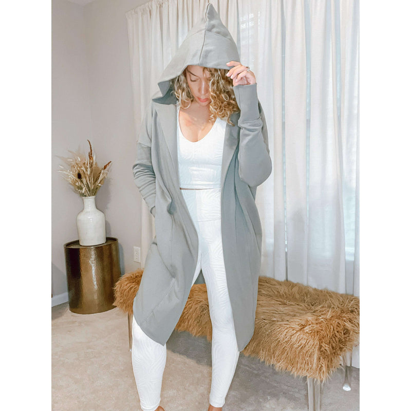 Mona Hooded Cardigan (Moon Mist) - The Hive by Chris Jesselle